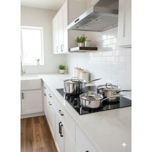 Revere Ware Copper Bottom Set With Lids 1qt, 2qt, 3qt EUC Made In China